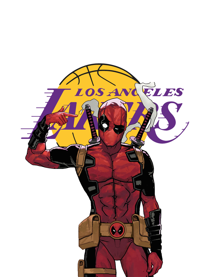 Los Angeles Lakers Deadpool Logo vinyl decal